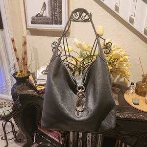 Dooney & Bourke Lucca or Belvedere Logo Lock hobo bag